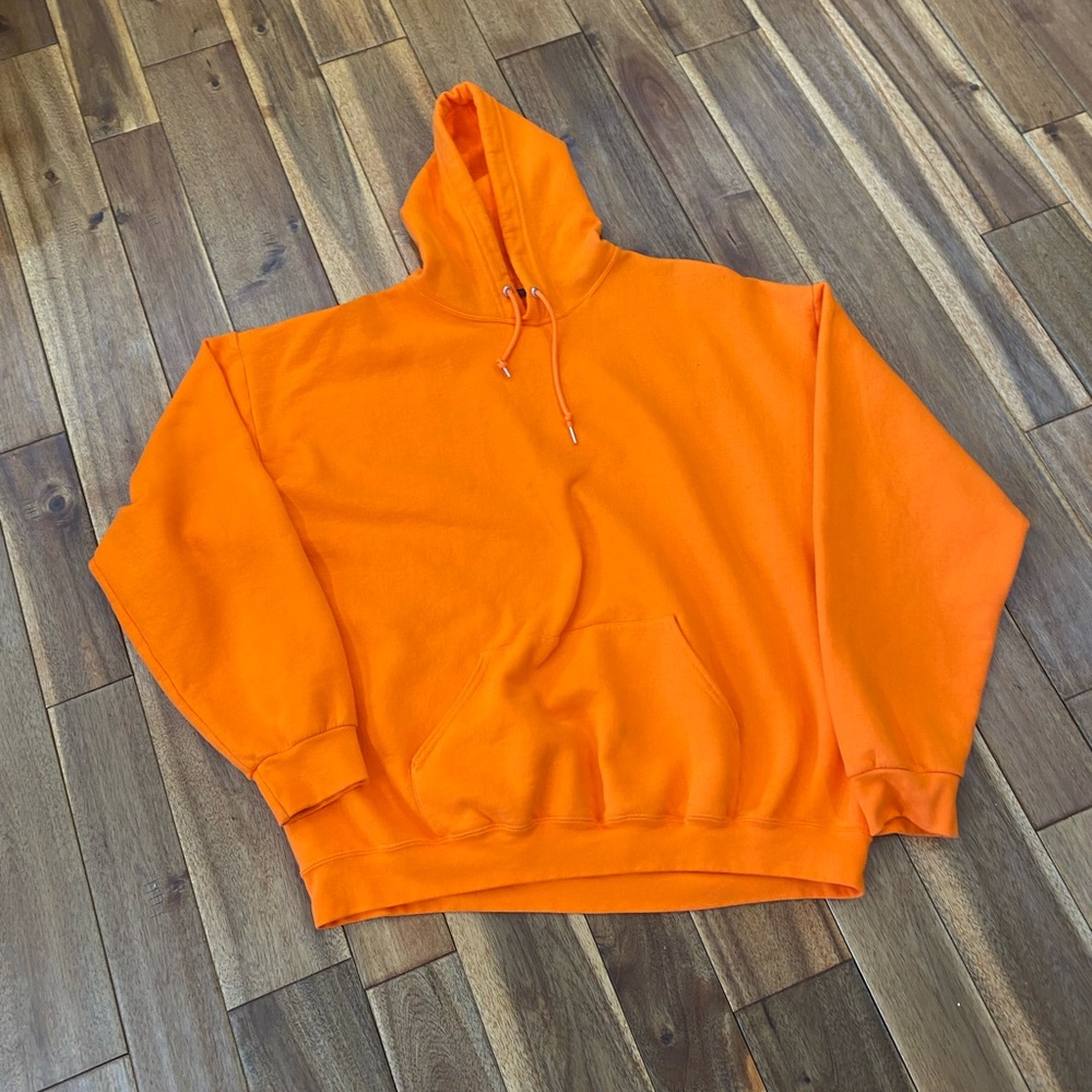 Mens Fruit of the Loom Orange Hoodie